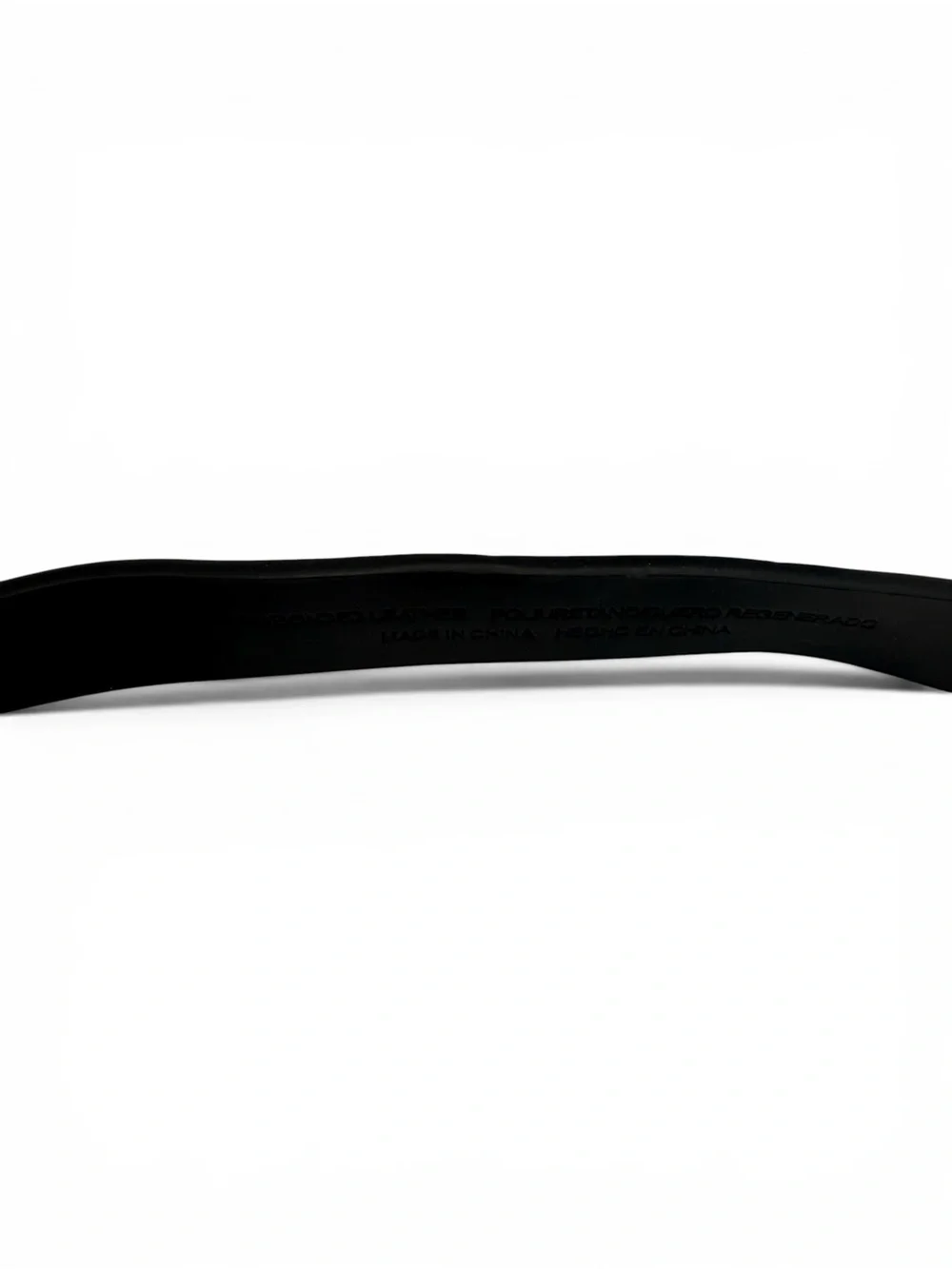 Black unisex Belt with Silver Buckle